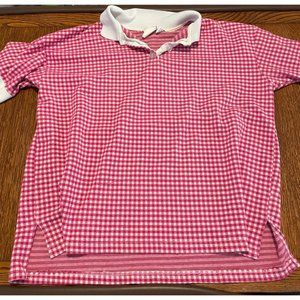 Red and White Collared Shirt size 22/24 Jacque & Koko
